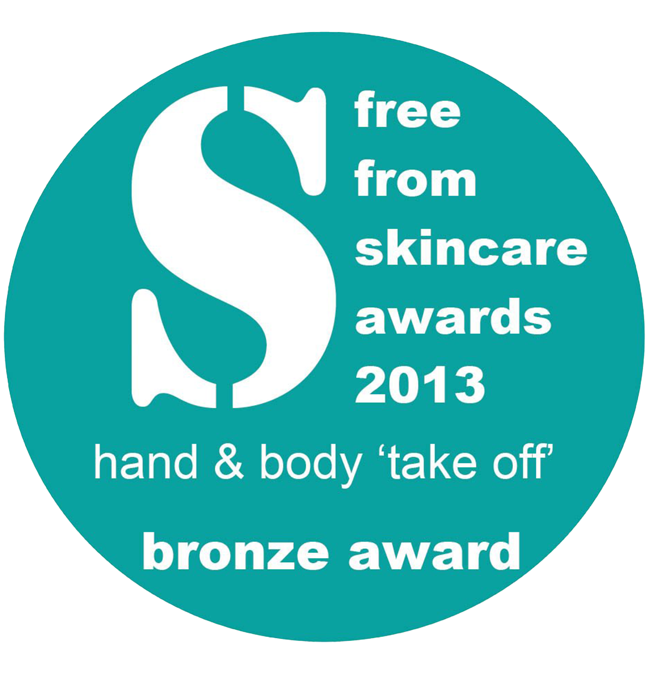 Free From Skincare Awards 2013 Hand & Body Take Off Bronze Award