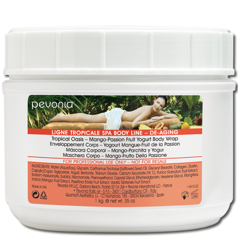 Tropicale De-Aging Tropical Oasis Mango Passion Fruit Yogurt Body Wrap - Professional Use Only