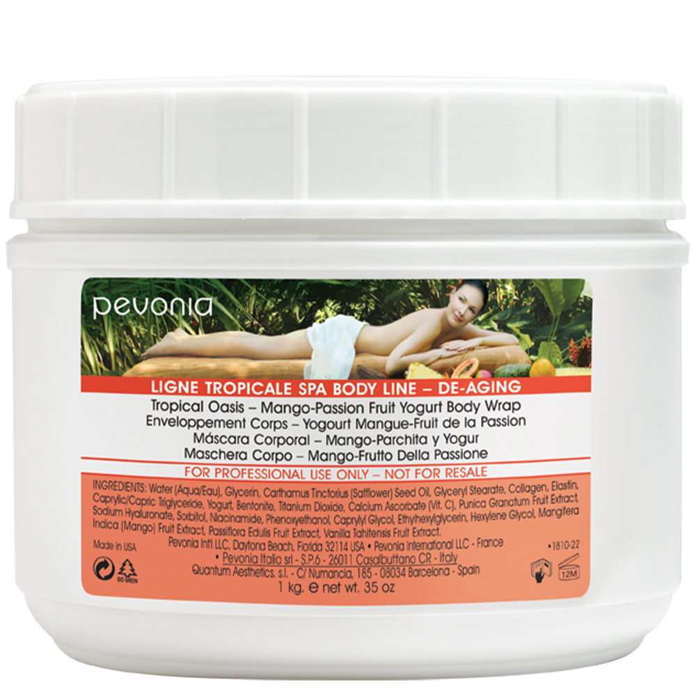 Tropicale De-Aging Tropical Oasis Mango Passion Fruit Yogurt Body Wrap - Professional Use Only